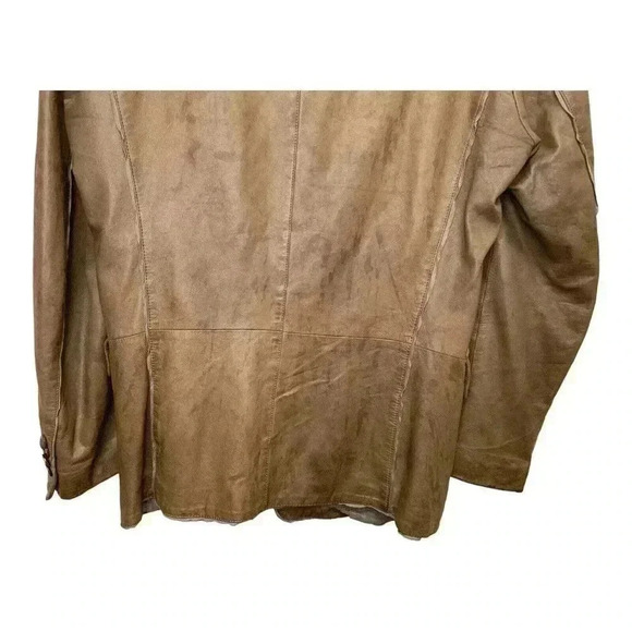 Giorgio Armani Men's 100% Soft Lambskin Leather Jacket Made In Italy Sz 48 - Picture 9 of 16